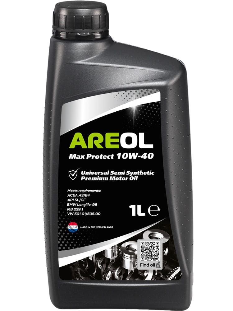 AREOL Max Protect 10W40 масло моторное! 1l  полусинт. ACEA A3/B4 API SL/CF